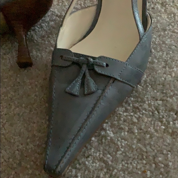 Leather ‘Andrea Collection’ Slingback - Light Blue - Picture 5 of 5